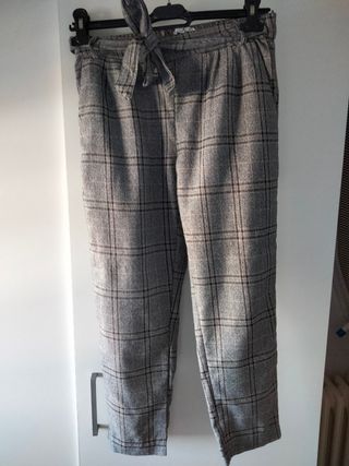 Pantalones mujer cuadros talla S de segunda mano por 4 EUR en Alcorcón en  WALLAPOP