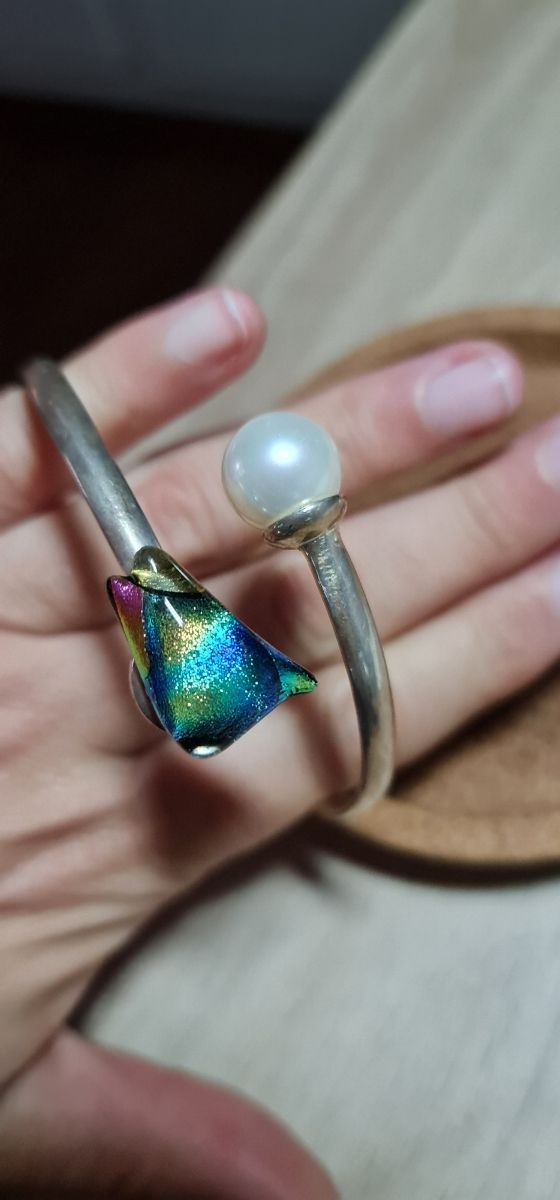 Pulsera Vidrio y perla