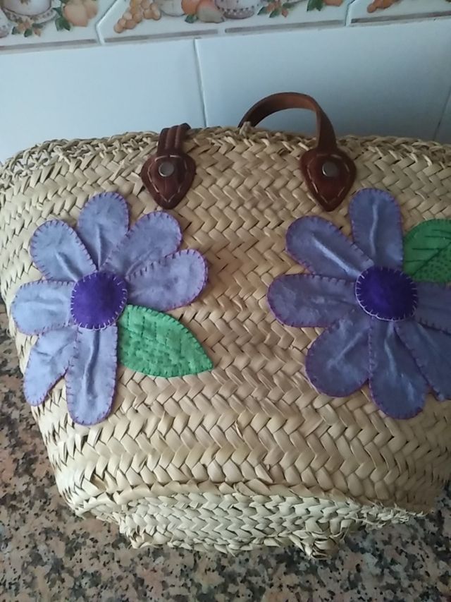 Bolso de playa hecho a mano.