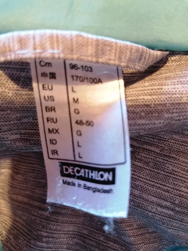 Anorak decathlon gris y azul