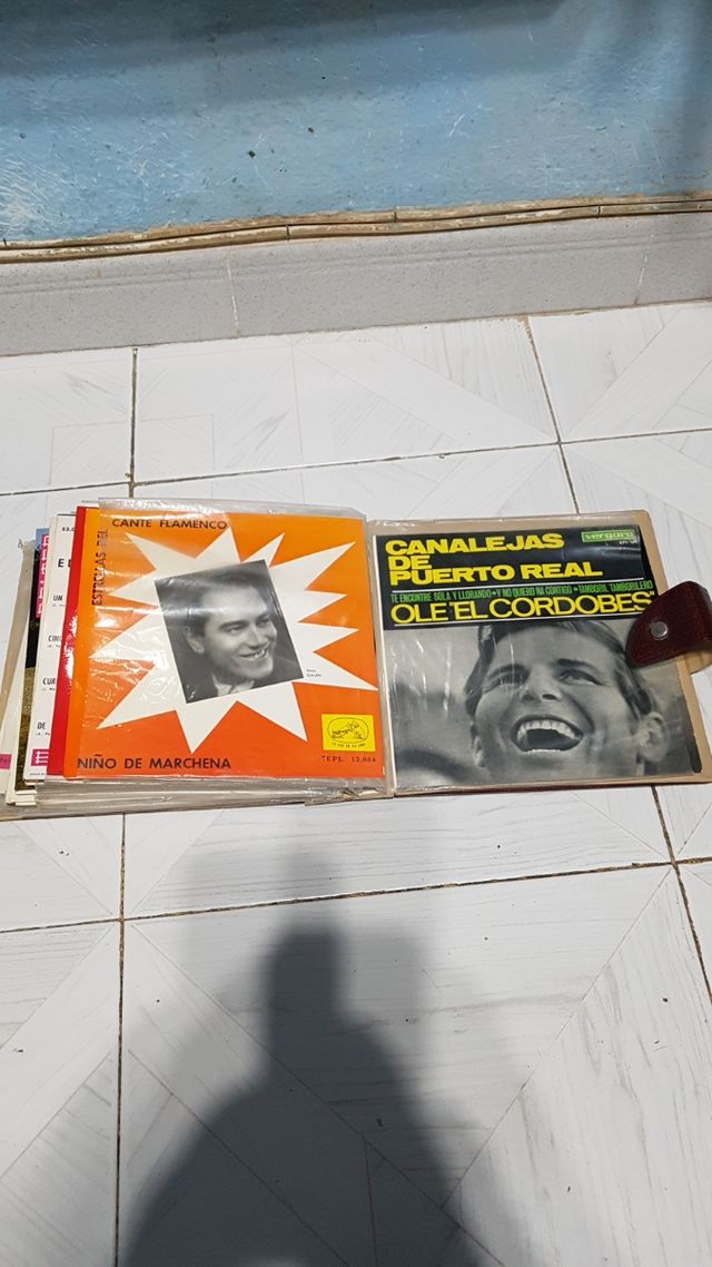 discos de vinilo antiguos.