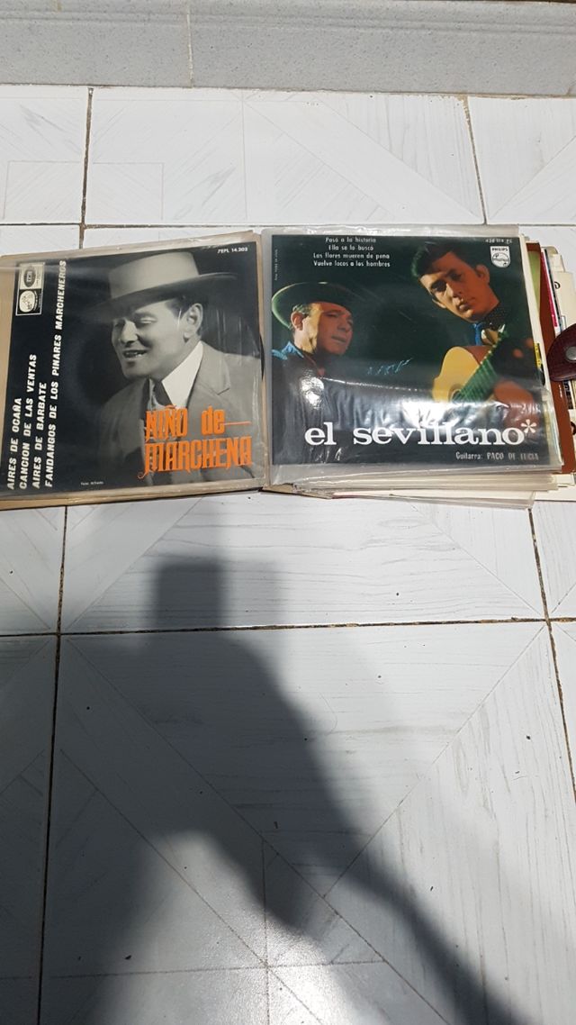 discos de vinilo antiguos.