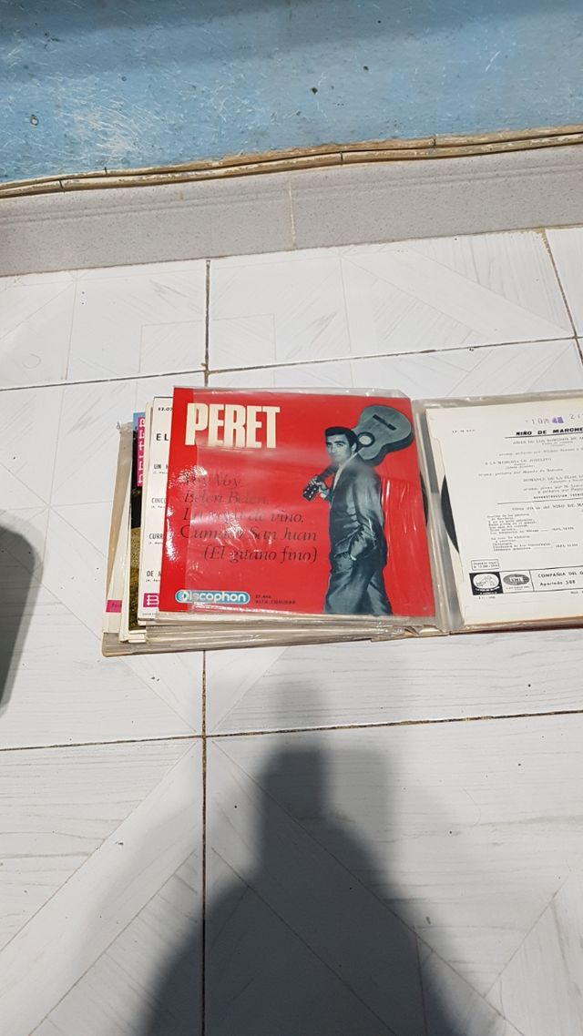 discos de vinilo antiguos.