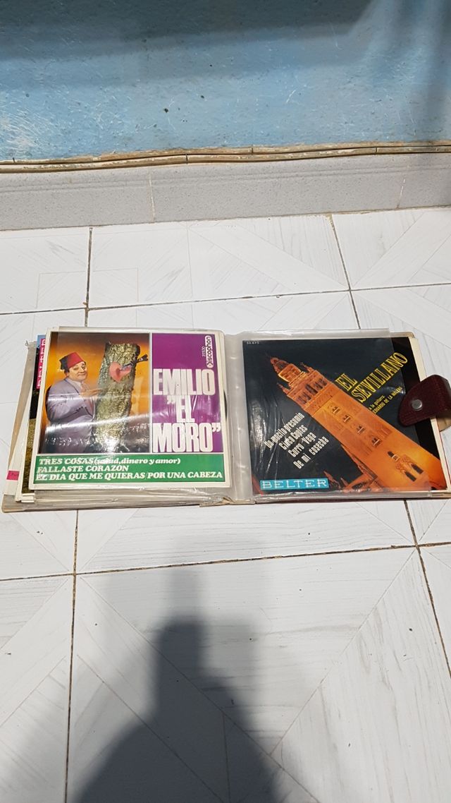 discos de vinilo antiguos.