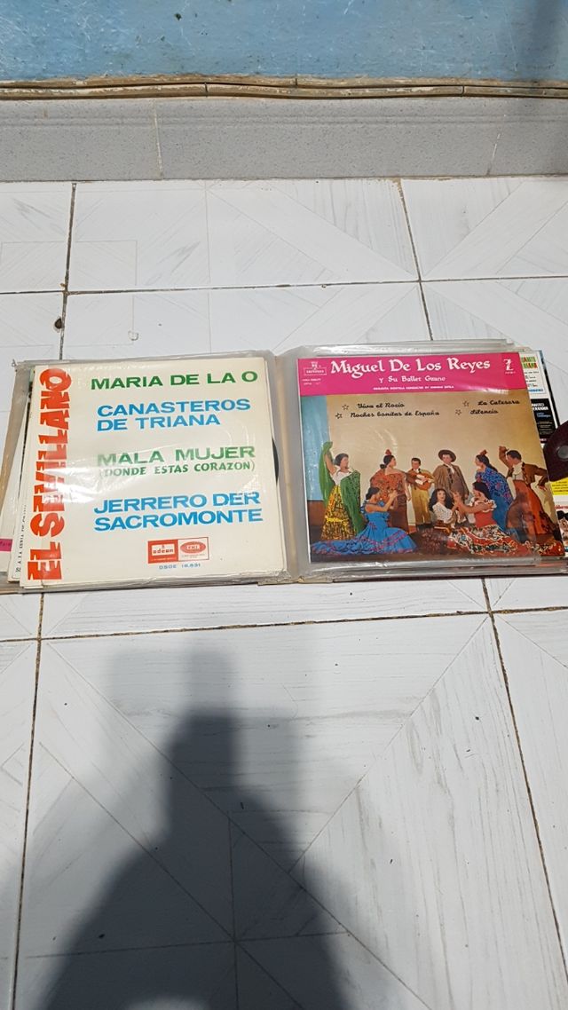 discos de vinilo antiguos.