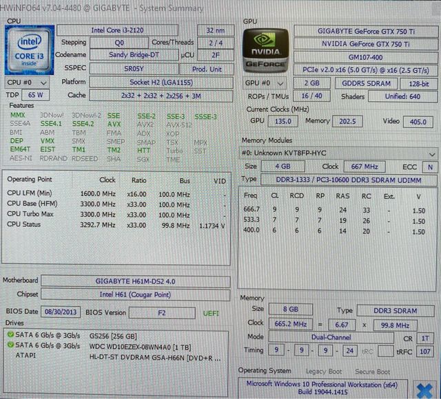 Pc GAMING INTEL i7 3,60Ghz + GTX1050Ti