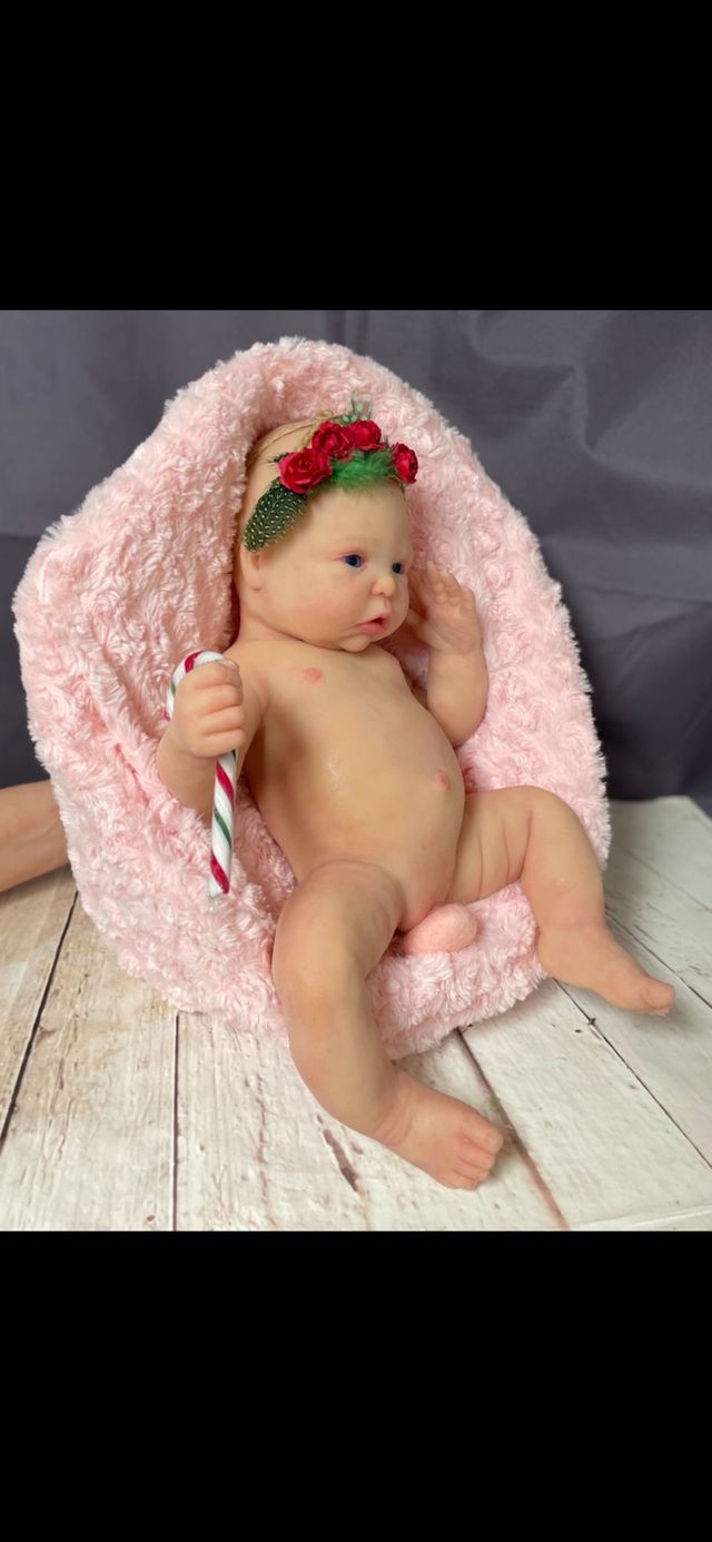 Reborn silicona 50 cm sistema pipí