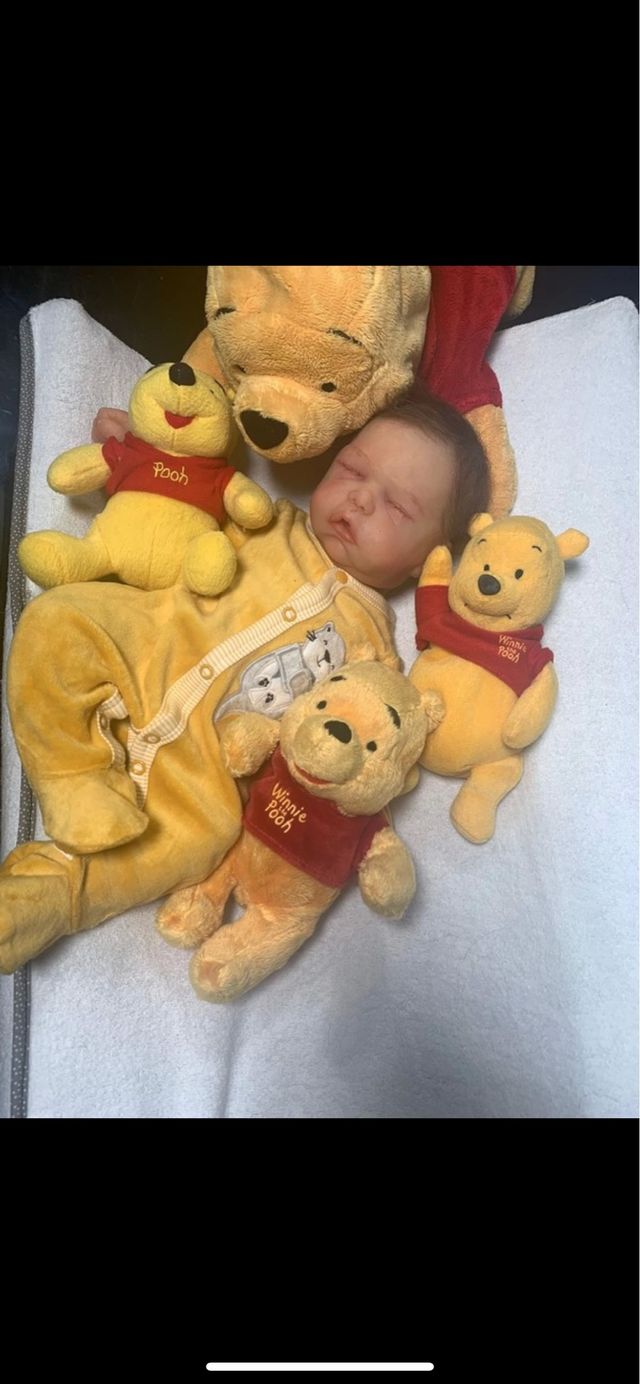 Reborn silicona 44 cm sistema pipí