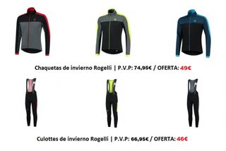 OFERTA ROPA CICLISMO INVIERNO ROGELLI de segunda mano por 46 EUR en Granada  en WALLAPOP