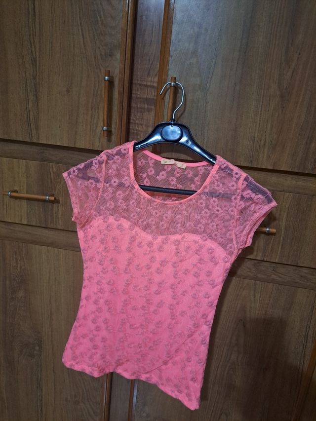 👚Camiseta de encaje floral talla S