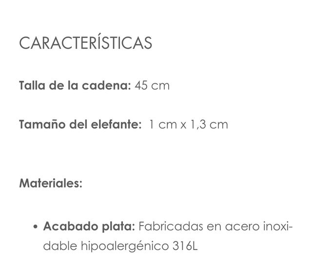 Colgante de elefante en acero inoxidable