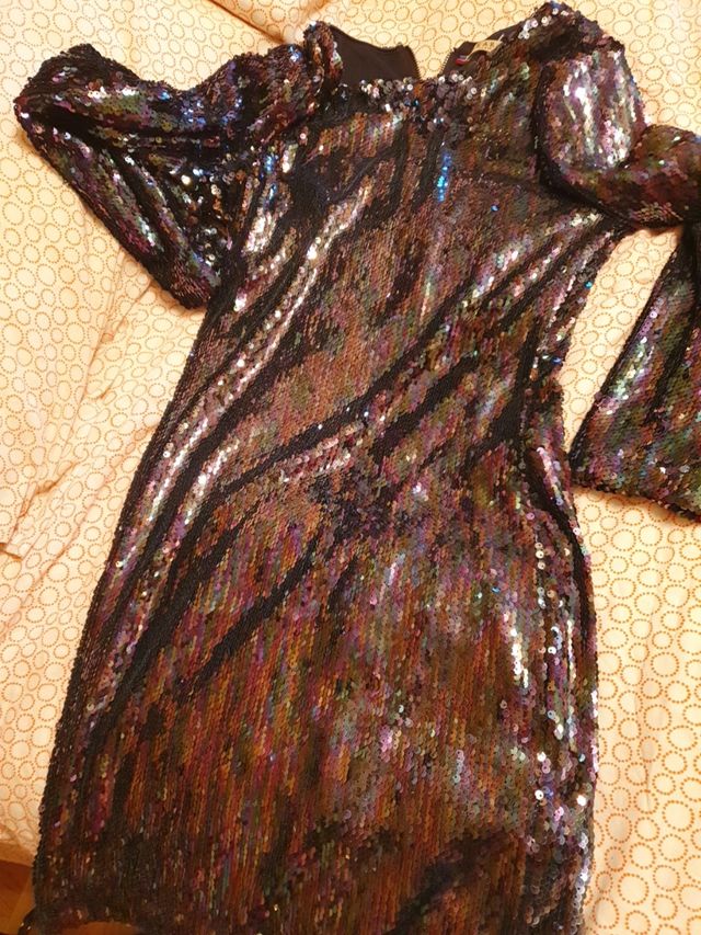 vestido de brillos ideal para noche vieja