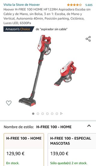 Hoover H-Free 100 (HF122RH), ¡Todo un clásico! | Opiniones y análisis