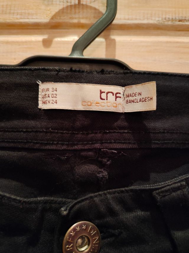 👖Pantalón Zara Vaquero Negro Talla 34.