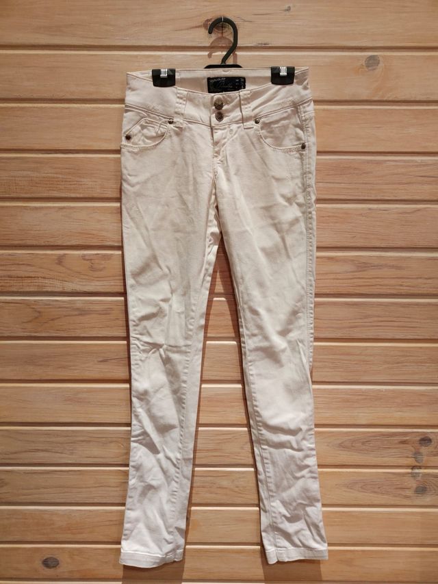 👖Pantalón vaquero blanco talla 34 vintage