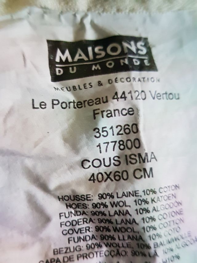 manta y almohadas artesanos natural.