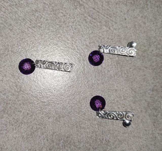 conjunto plata pendientes.