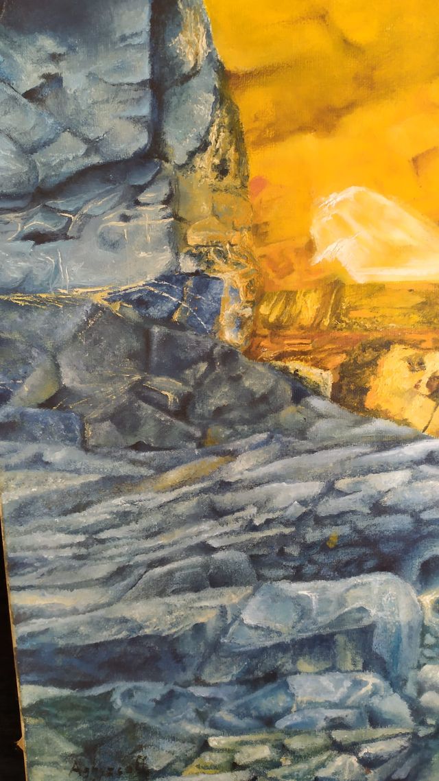 Lote de figuras de porcelana LOZA y oleo en tela