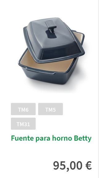 Fuente de Horno Betty Thermomix de segunda mano por 70 EUR en Catarroja en  WALLAPOP