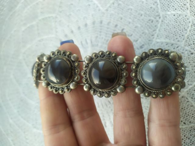 Pulsera vintage  plata de  baja