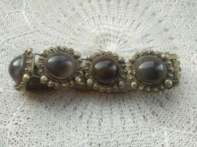 Pulsera vintage  plata de  baja