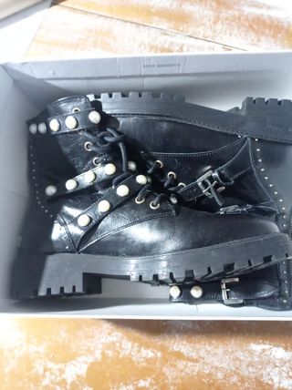 Botines Zara perlas de segunda mano en WALLAPOP