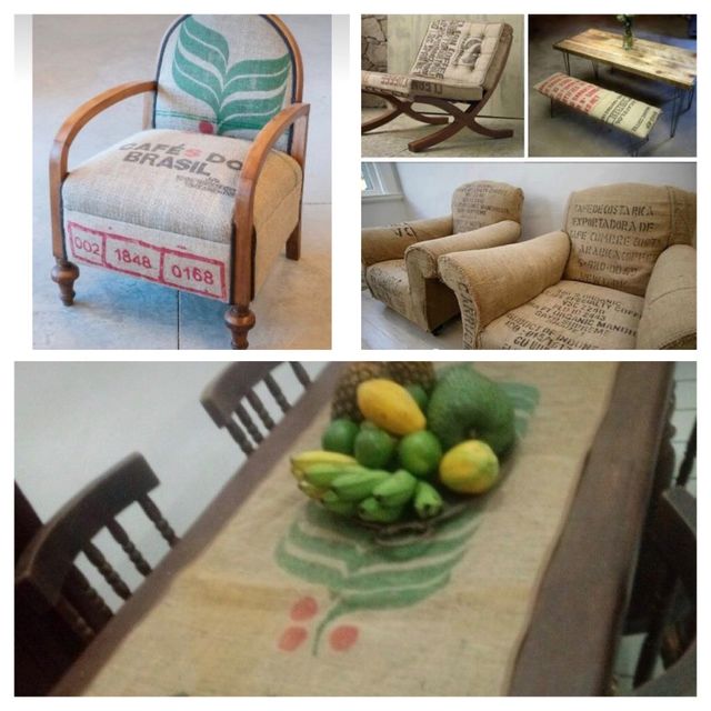 Saco de café yute para decoración