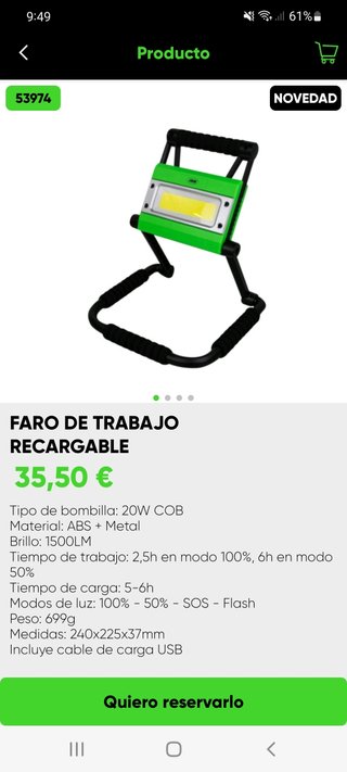 FARO LED PORTABLE CON BATERIA
