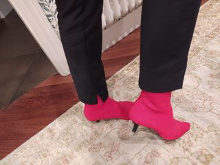 Botín calcetín rojo de segunda mano por 10 EUR en Barakaldo en WALLAPOP