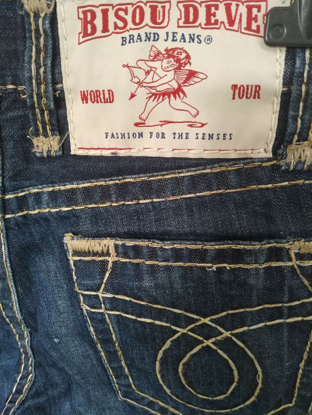 Pantaloni in denim con cuciture