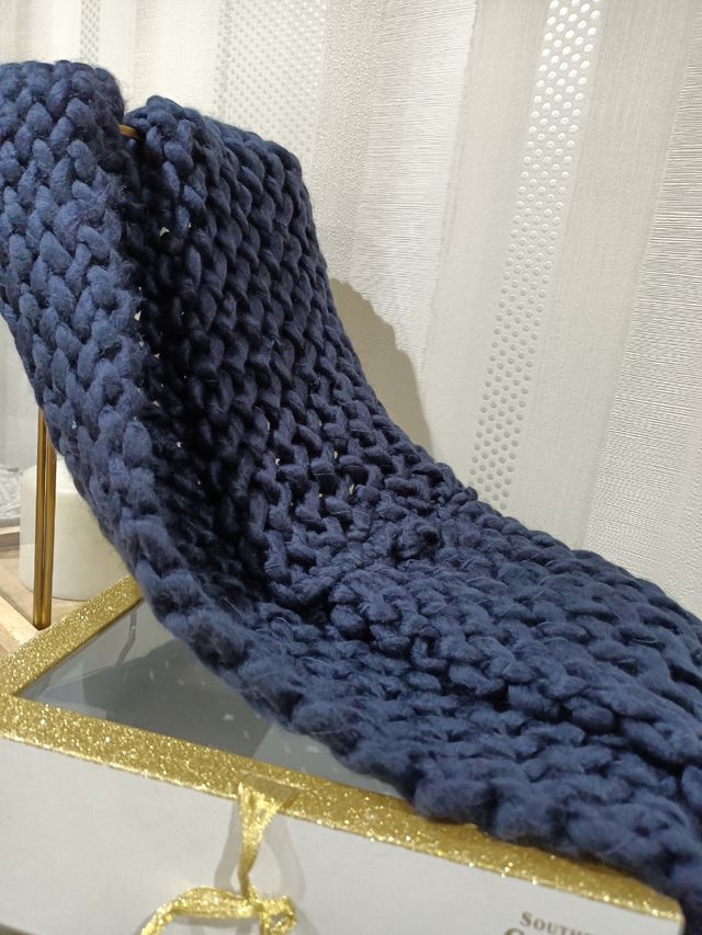 bufanda cuello , azul marino nueva 