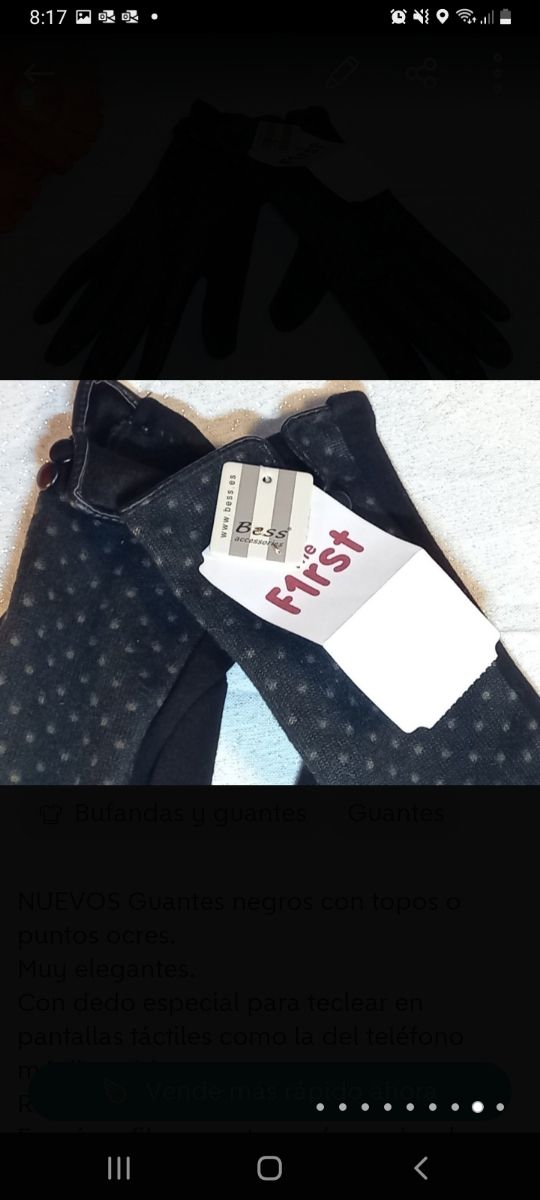 NUEVOS Guantes negros