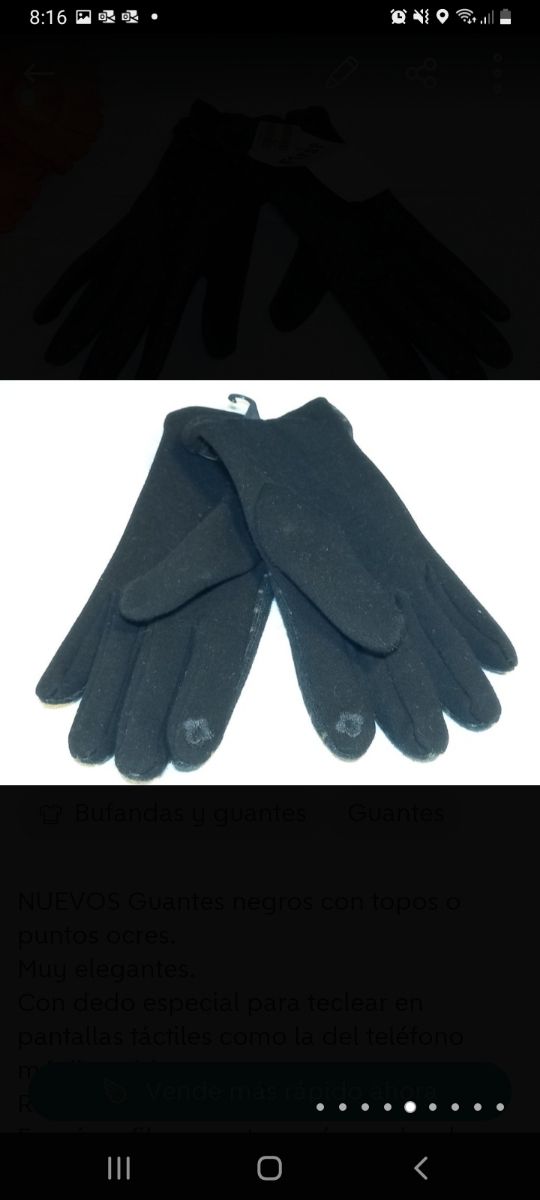 NUEVOS Guantes negros