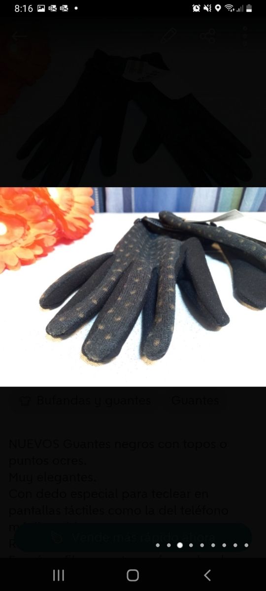 NUEVOS Guantes negros