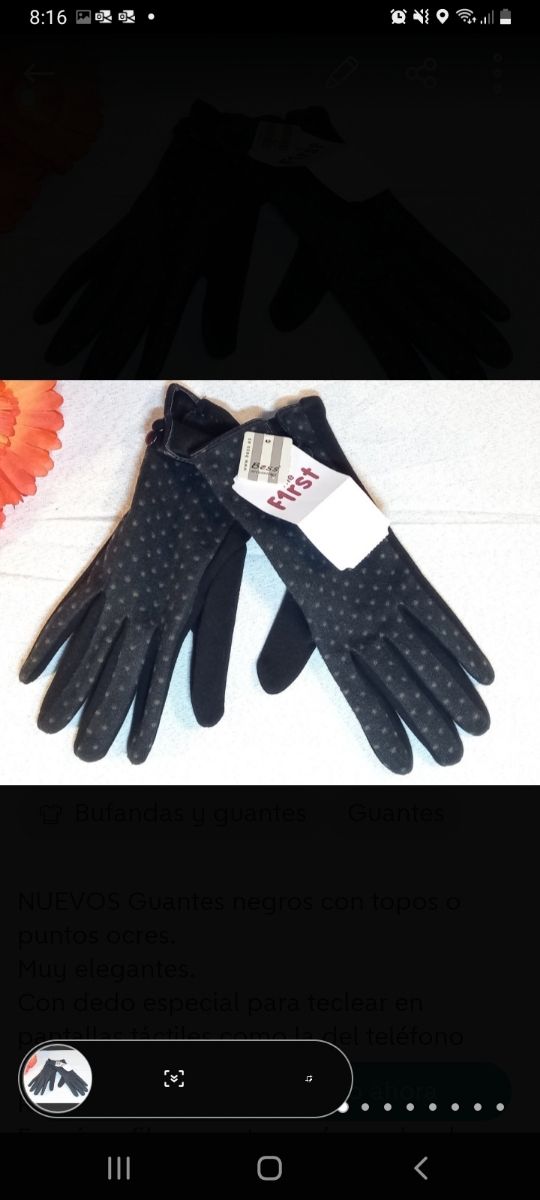 NUEVOS Guantes negros