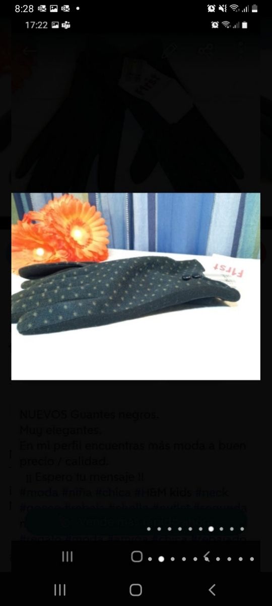 NUEVOS Guantes negros