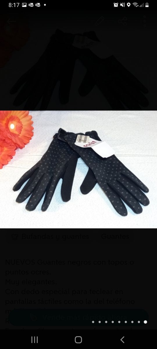 NUEVOS Guantes negros