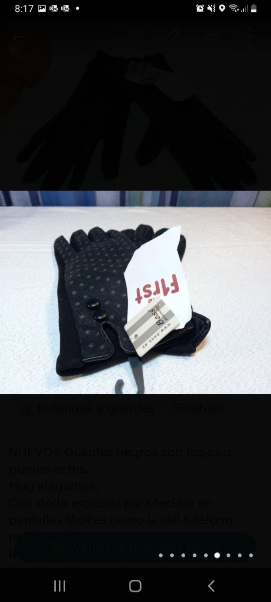 NUEVOS Guantes negros
