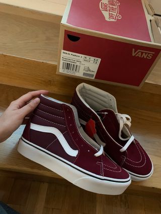 vans granates plataforma