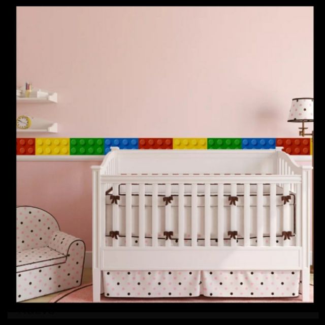 Nueva Estrenar.Cenefa Adhesiva 3D Lego 10 cm X 2 m