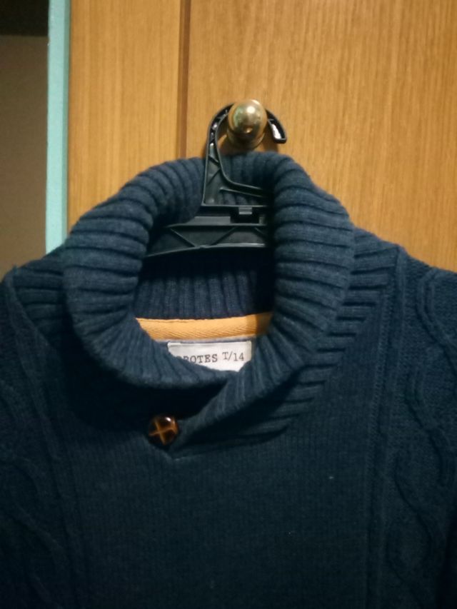 Jersey lana azul niño de brotes