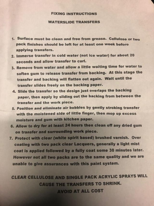 Adesivo trasferibile moto