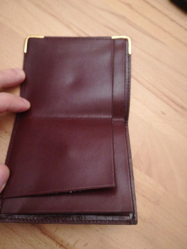 CARTIER cartera piel burdeos