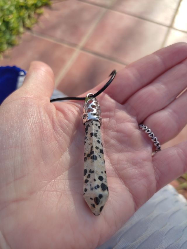 Colgante Dalmaltino, piedra dálmata. Gema semi-pre