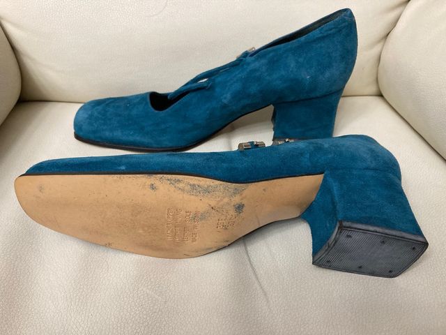 Zapatos ante azul de Pura Lopez N 36