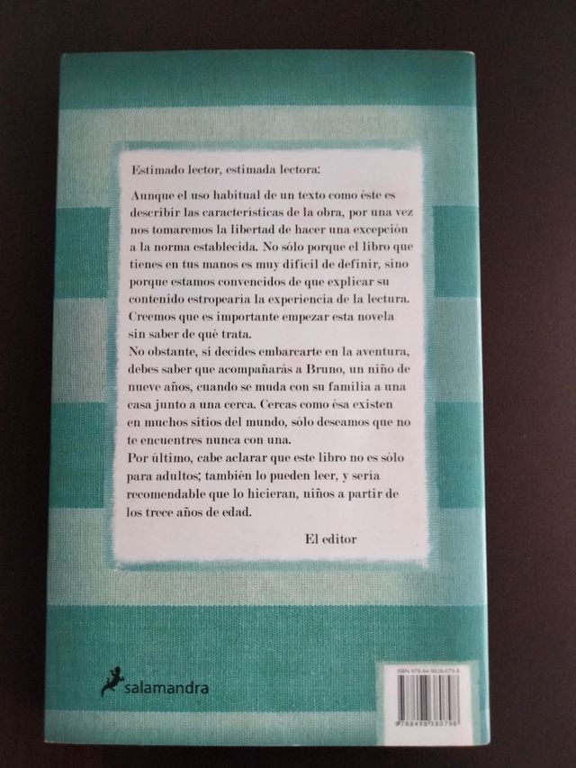 Libro...El niño con el pijama de rayas