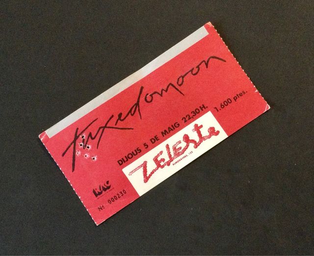 Antigua entrada concierto Tuxedomoon