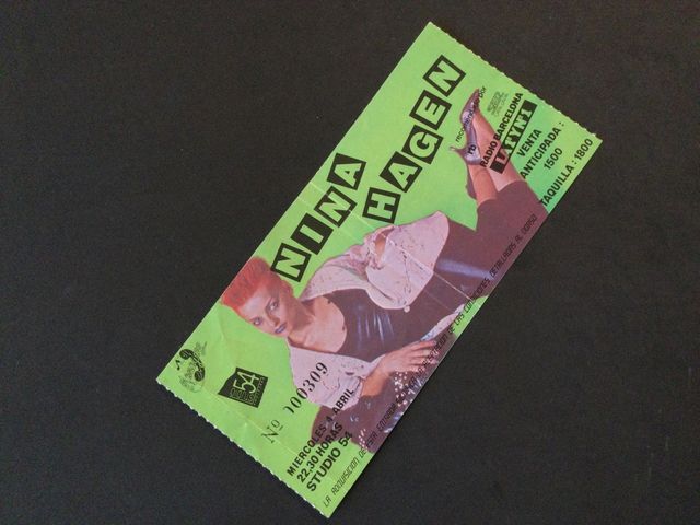 Antigua entrada concierto Nina Hagen