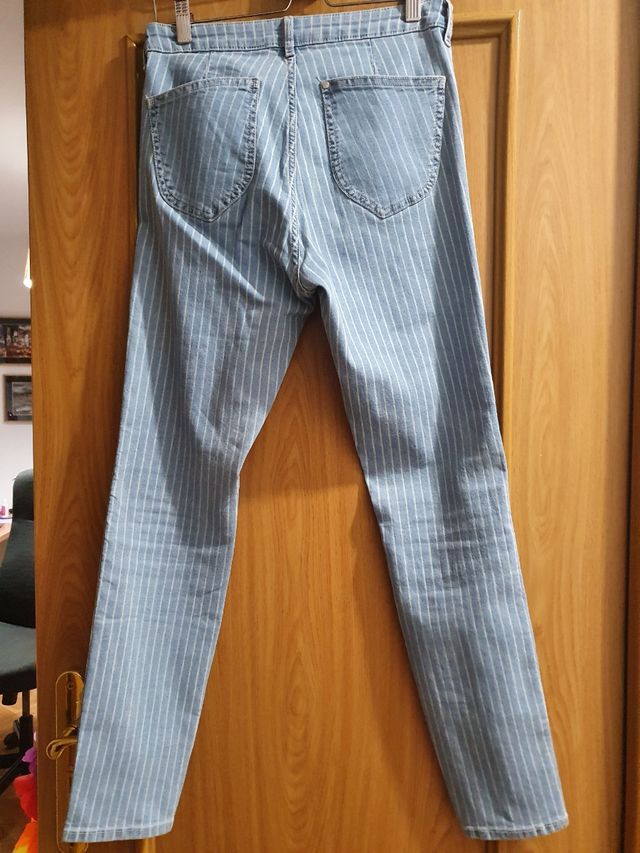 leggings vaqueros tiro alto h&m