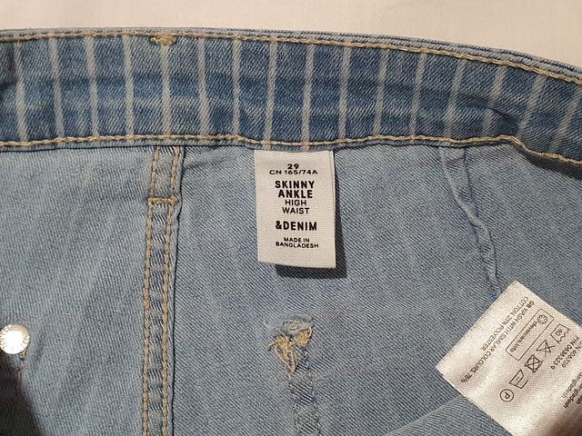 leggings vaqueros tiro alto h&m